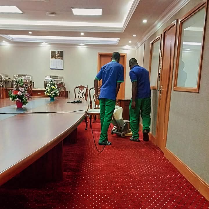 Freshly cleaned bedroom carpet